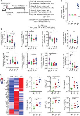 Immune-profiling of SARS-CoV-2 viremic patients reveals dysregulated innate immune responses